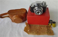 Vintage CMC Miniature Camera w/ Film & Case