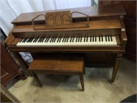 Vintage Cable Working Piano w/ Bench Seating
