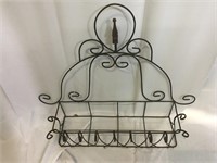 Antique Iron Scroll Country Chippy Wall Shelf