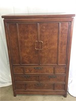 Thomasville Walnut Electrified Armoire w/ Drawers