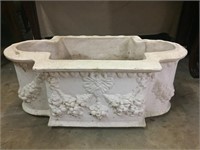 French Concrete Flower Garden Large Open Planter