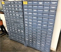 (2) DURHAM METAL "CUBBY TYPE" TOOL CABINETS w/
