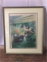 Caldwell Fishing At Dawn Signed & Framed Artwork