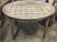 High-End Reclaimed Wood Decorator Patio Table