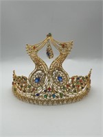 Gold Encrusted & Jeweled Thai Tiara Crown