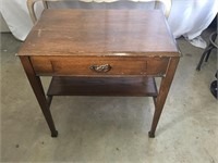 Vintage Simple Wooden Writing Desk w/ Drawer
