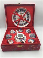 Chinese Porcelain Ceremonial Tea Set w/ Box