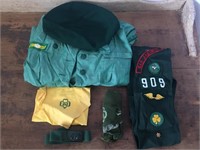 Vintage Girl Scouts of America Uniform & Patch Set