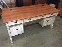 Country French Style Wooden w/ Cream Top Desk