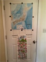 Japanese Map and Wall Hanging