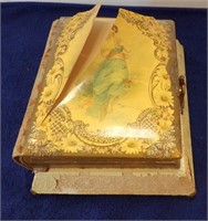 VINTAGE PHOTO ALBUM/MUSIC BOX MADE IN SWITZERLAND.