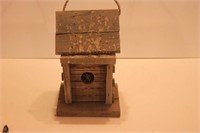Cute Log Birdhouse  12"T