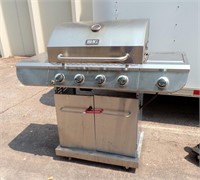 BHG STAINLESS PROPANE BBQ GRILL W/SIDE BURNER.....