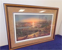 TERRY REDLIN PRINT "BEST FRIENDS", FRAMED & MATTED