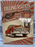 NEW FILLING STATION ROUTE 66 METAL SIGNS