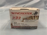 WINCHESTER 333 ROUNDS .22LR HOLLOW POINTS