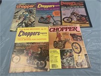 (5) EARLY CHOPPER MAGAZINES / MOTORCYCLE 70'S