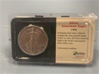 1990 SILVER AMERICAN EAGLE PURE SILVER US $1