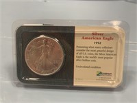 1992 SILVER AMERICAN EAGLE PURE SILVER US $1