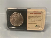 1994 SILVER AMERICAN EAGLE PURE SILVER US $1