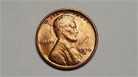 1930 S Lincoln Cent Wheat Penny Uncirculated Red