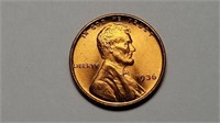 1936 Lincoln Cent Wheat Penny Gem Uncirculated Red