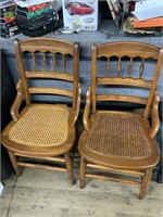 2 WICKER  BOTTOM CHAIRS