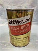EARLY RICHARDSON ROOTBEER SYRUP TIN