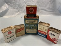 (6) SMALL MIX BRAND EARLY GINGER / CINNAMON CAN