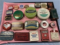 (24) TRAY OF MIX SMALL ADVERTISING TINS