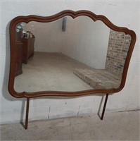 Vintage French Provencial Wooden Mirror