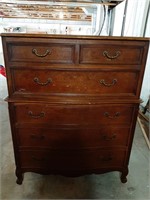 Vintage French Provincial Chest on Chest