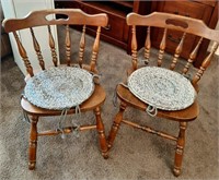 Pair of Spindle Back Chairs