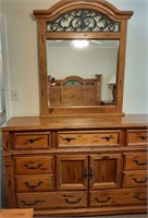 Manufactured Distressed Dresser with Mirror