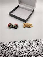 Ike and dick earrings and Nixon Agnew pin