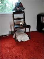 Chair. ,blanket, great lakes waterway map,