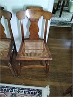 Set of 6 cane bottom chairs