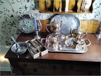 Silver plate and pewter lot
