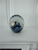 Signed Eikholt glass paperweight 1993