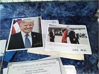 Trump photos with ww2 mem flags