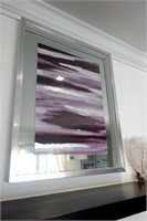 Abstract Water Color, Mirrored Glass Frame