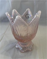 95 years Fenton Pink opalescent votive/candle