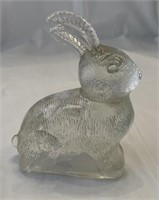 Glass bunny candy container