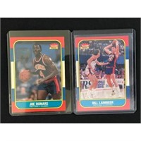 Two 1986 Fleer Basketball Stars/hof