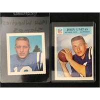 Two Vintage Johnny Unitas Cards/stamp