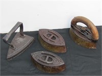Collection of Antique Original Sad Irons