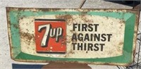 Vintage Metal 7up Sign