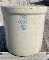 1 Gallon White Hall Stoneware Crock