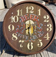 14" Vintage Beer Five Cents Clock