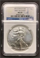 2013 Slab 1$ American Silver Eagle MS-69